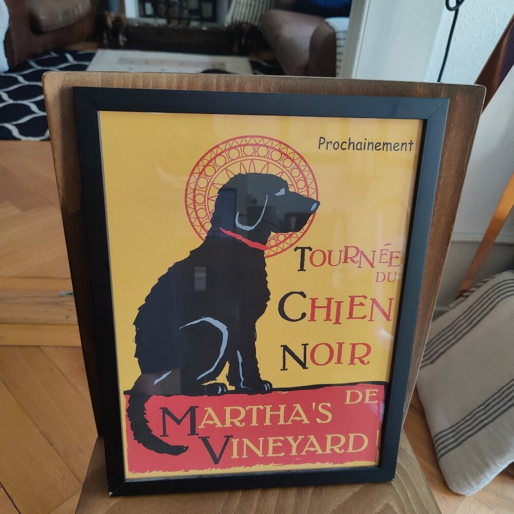 Tournée du chien noir Martha's Vineyard The Black Dog framed sign poster